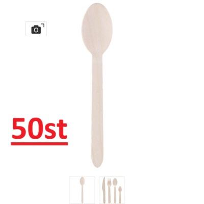 Wooden Spoon 160mm 50st Disposable